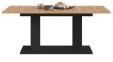 Esstisch Anton in Artisan Eiche und schwarz Tisch ausziehbar 140 - 220 x 90 cm