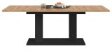 Esstisch Anton in Artisan Eiche und schwarz Tisch ausziehbar 140 - 220 x 90 cm