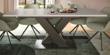 Esstisch Home-X in kaschmir und grau Tisch ausziehbar 150 - 190 cm