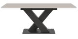 Esstisch Home-X in kaschmir und grau Tisch ausziehbar 150 - 190 cm