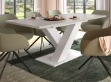 Esstisch Home-X in kaschmir und wei� Tisch ausziehbar 150 - 190 cm