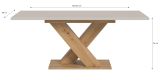 Esstisch Home-X in kaschmir und Artisan Eiche Tisch ausziehbar 150 - 190 cm