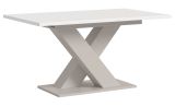 Esstisch Home-X in wei� und kaschmir Tisch ausziehbar 150 - 190 cm
