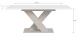Esstisch Home-X in wei� und kaschmir Tisch ausziehbar 150 - 190 cm