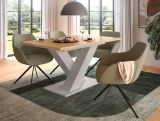 Esstisch Home-X in Artisan Eiche und kaschmir Tisch ausziehbar 150 - 190 cm