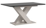 Esstisch Home-X in grau und kaschmir Tisch ausziehbar 150 - 190 cm
