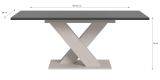 Esstisch Home-X in grau und kaschmir Tisch ausziehbar 150 - 190 cm