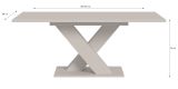 Esstisch Home-X in kaschmir Tisch ausziehbar 150 - 190 cm
