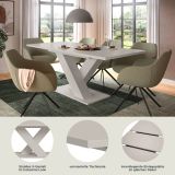 Esstisch Home-X in kaschmir Tisch ausziehbar 150 - 190 cm