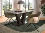 Esstisch Home-X in kaschmir und grau Tisch ausziehbar 150 - 190 cm