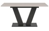 Esstisch Home-X in kaschmir und grau Tisch ausziehbar 150 - 190 cm
