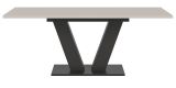 Esstisch Home-X in kaschmir und grau Tisch ausziehbar 150 - 190 cm