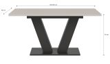 Esstisch Home-X in kaschmir und grau Tisch ausziehbar 150 - 190 cm