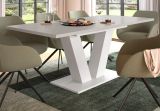 Esstisch Home-X in kaschmir und wei� Tisch ausziehbar 150 - 190 cm