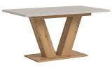 Esstisch Home-X in kaschmir und Artisan Eiche Tisch ausziehbar 150 - 190 cm