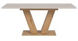 Esstisch Home-X in kaschmir und Artisan Eiche Tisch ausziehbar 150 - 190 cm