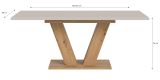 Esstisch Home-X in kaschmir und Artisan Eiche Tisch ausziehbar 150 - 190 cm