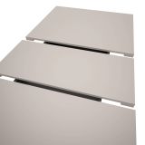 Esstisch Home-X in kaschmir und grau S�ulentisch ausziehbar 150 - 190 cm