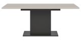 Esstisch Home-X in kaschmir und grau S�ulentisch ausziehbar 150 - 190 cm