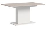 Esstisch Home-X in kaschmir und wei� S�ulentisch ausziehbar 150 - 190 cm