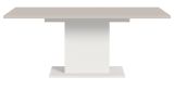 Esstisch Home-X in kaschmir und wei� S�ulentisch ausziehbar 150 - 190 cm