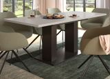 Esstisch Home-X in kaschmir und grau S�ulentisch ausziehbar 150 - 190 cm