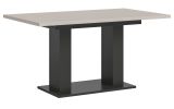 Esstisch Home-X in kaschmir und grau S�ulentisch ausziehbar 150 - 190 cm