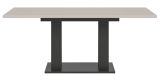 Esstisch Home-X in kaschmir und grau S�ulentisch ausziehbar 150 - 190 cm