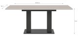 Esstisch Home-X in kaschmir und grau S�ulentisch ausziehbar 150 - 190 cm