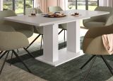 Esstisch Home-X in kaschmir und wei� S�ulentisch ausziehbar 150 - 190 cm