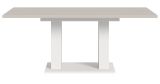 Esstisch Home-X in kaschmir und wei� S�ulentisch ausziehbar 150 - 190 cm