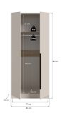Kleiderschrank Swan in kaschmir Dreht�renschrank 2-t�rig 80 x 181 cm