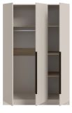 Kleiderschrank Swan in kaschmir Dreht�renschrank 3-t�rig 120 x 181 cm
