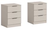 Nachttisch Set Swan in kaschmir 2x Nachtkommode in Komforth�he 45 x 60 cm