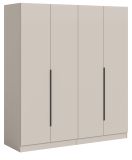Kleiderschrank Swan in kaschmir Dreht�renschrank 4-t�rig 160 x 181 cm