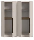 Kleiderschrank Swan in kaschmir Dreht�renschrank 4-t�rig 160 x 181 cm