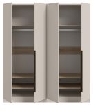 Kleiderschrank Swan in kaschmir Dreht�renschrank 4-t�rig 160 x 181 cm