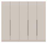 Kleiderschrank Swan in kaschmir Dreht�renschrank 5-t�rig 200 x 181 cm