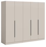 Kleiderschrank Swan in kaschmir Dreht�renschrank 5-t�rig 200 x 181 cm