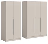 Kleiderschrank Swan in kaschmir Dreht�renschrank 5-t�rig 200 x 181 cm