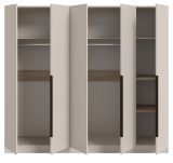 Kleiderschrank Swan in kaschmir Dreht�renschrank 5-t�rig 200 x 181 cm