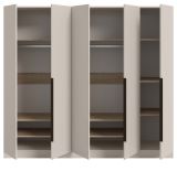 Kleiderschrank Swan in kaschmir Dreht�renschrank 5-t�rig 200 x 181 cm