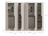 Kleiderschrank Swan in kaschmir Dreht�renschrank 6-t�rig 240 x 181 cm