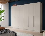 Kleiderschrank Swan in kaschmir Dreht�renschrank 6-t�rig 240 x 181 cm