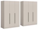 Kleiderschrank Swan in kaschmir Dreht�renschrank 6-t�rig 240 x 181 cm