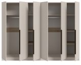 Kleiderschrank Swan in kaschmir Dreht�renschrank 6-t�rig 240 x 181 cm