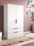 Kleiderschrank Swan in wei� W�scheschrank 2-t�rig 80 x 140 cm