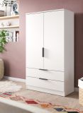 Kleiderschrank Swan in wei� W�scheschrank 2-t�rig 80 x 140 cm