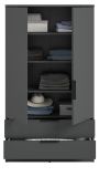 Kleiderschrank Swan in grau W�scheschrank 2-t�rig 80 x 140 cm