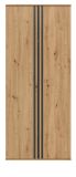Kleiderschrank Bj�rke in Artisan Eiche und grau Dreht�renschrank 2-t�rig 80 x 192 cm